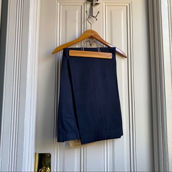 Hart Schaffner Marx Navy Silk Suit - Picture 13 of 16